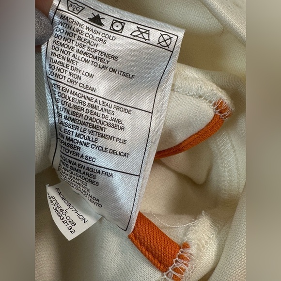 Nike vintage style 12/14 Large girls boys track style zip up jacket cream orange - Picture 6 of 6